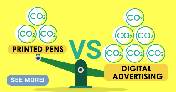 Environment: Printed Pens vs Digital Advertising CO2 Comparison