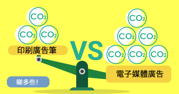 環保資訊：印刷筆與電子媒體廣告的二氧化碳排放量比較
