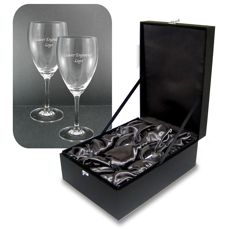 Crystal White Wine Glasses (pair)