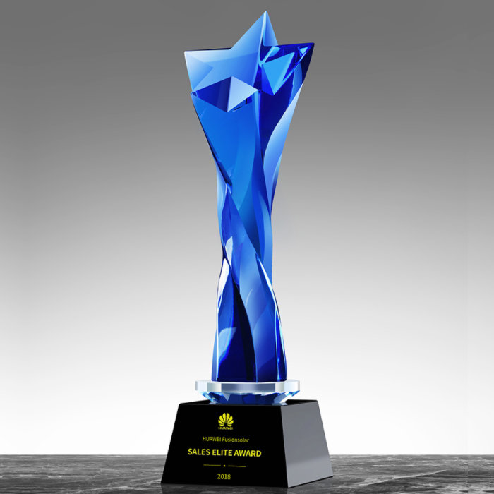 Pedestal Star Crystal Award