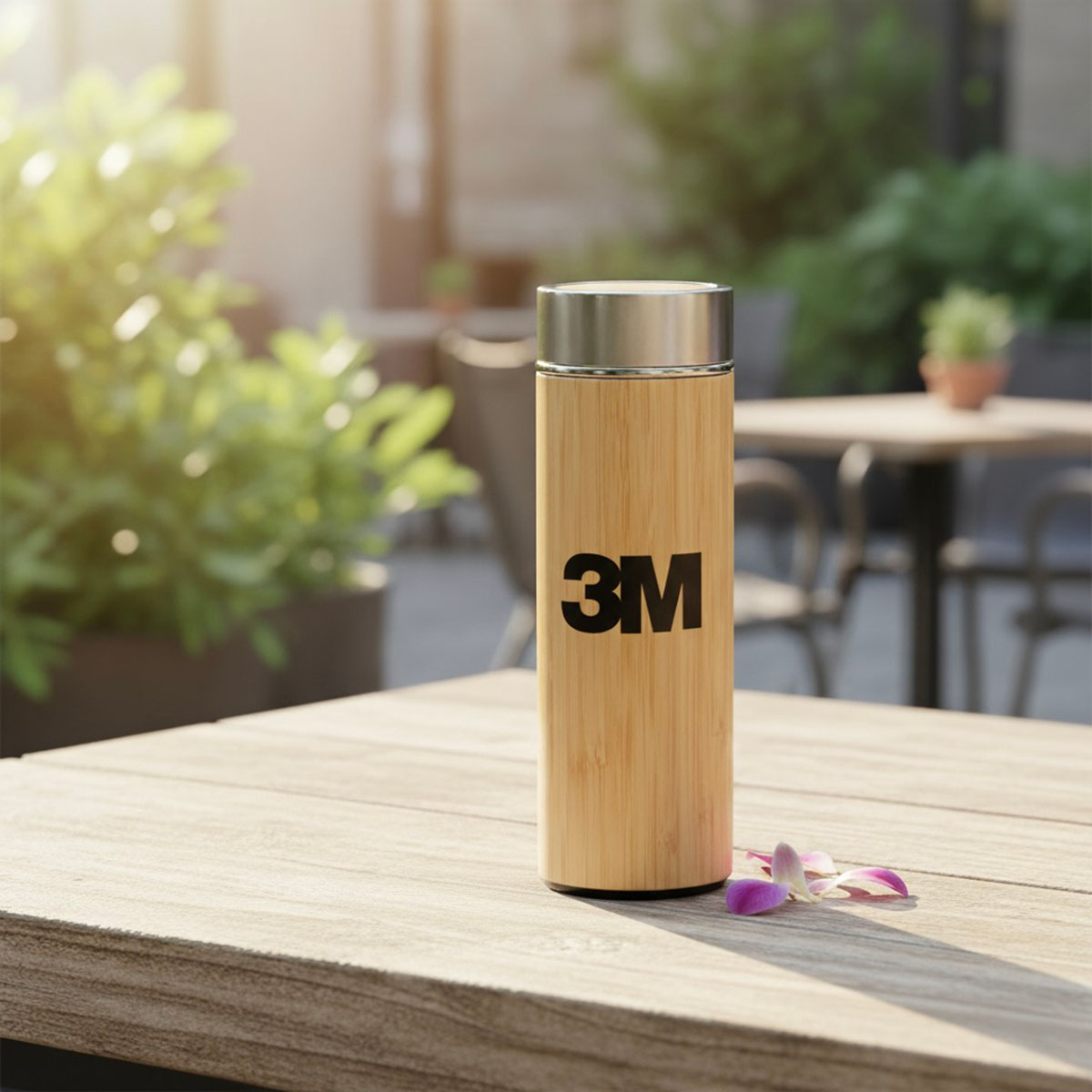 Orchid Smart Bamboo Flask