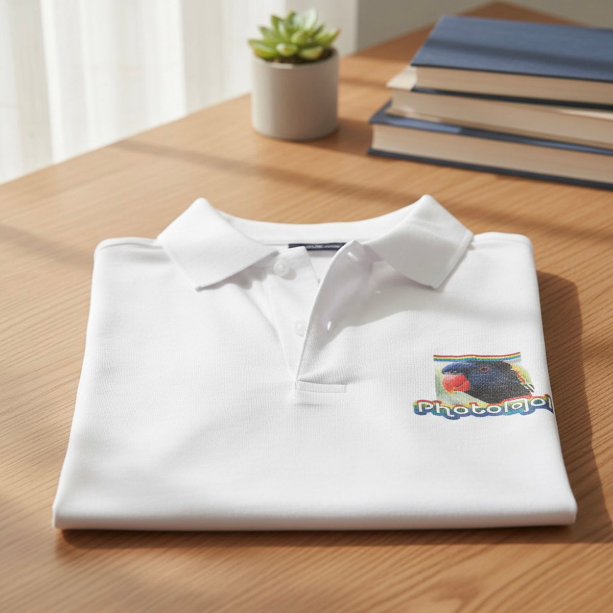 PhotoMe White Polo Shirts