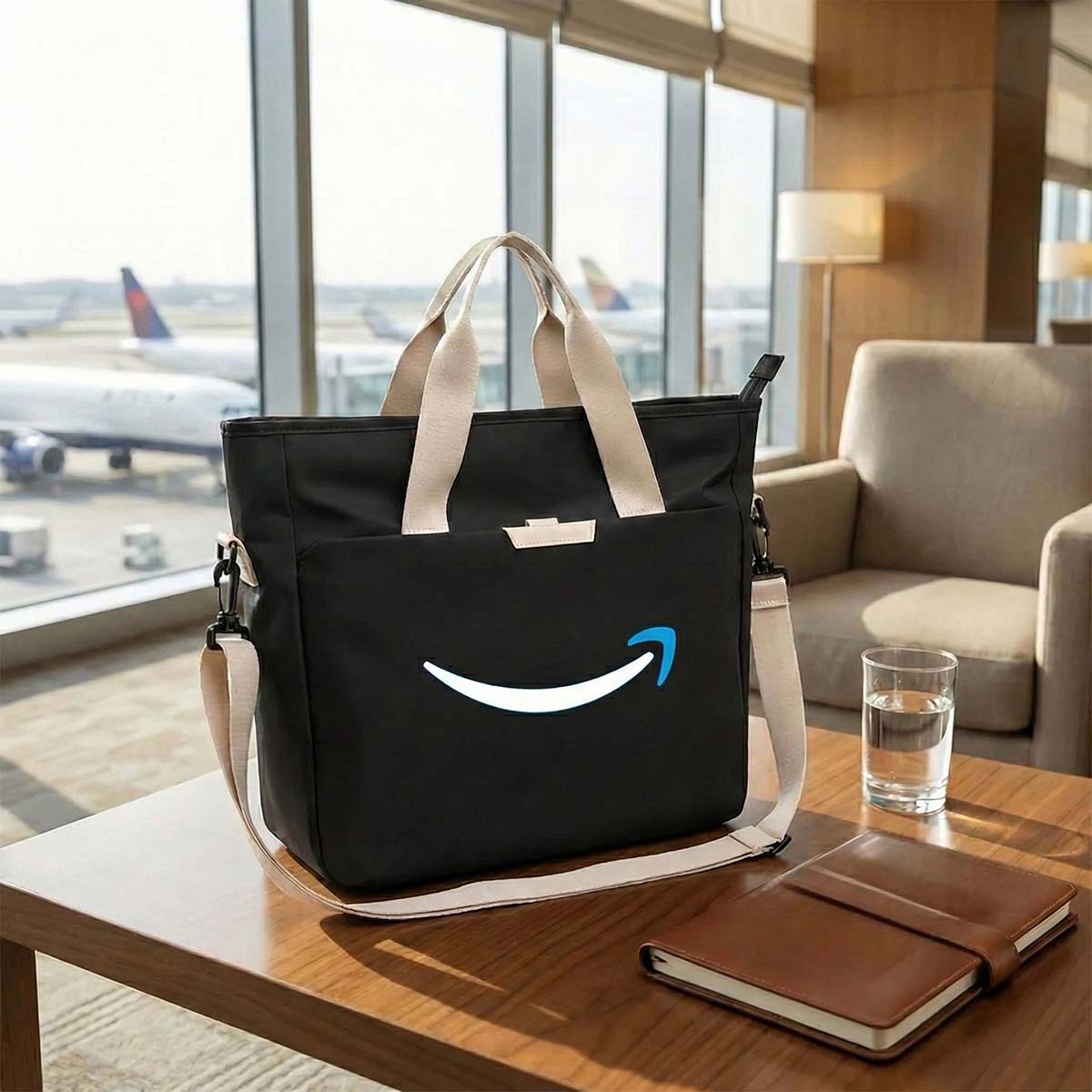 Abroad Traveler Microfiber Tote Bag