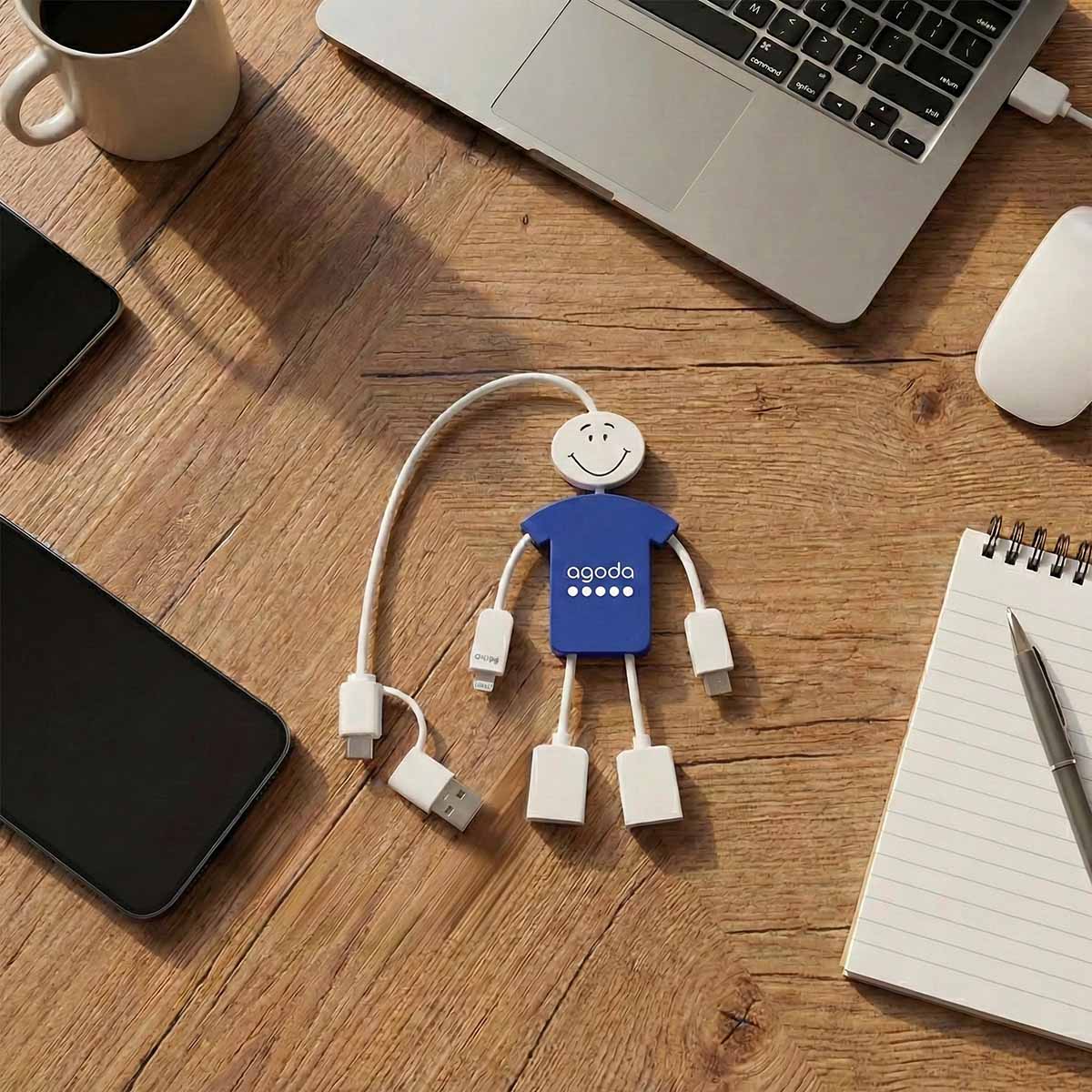 Techmate 3-In-1 Charging Cable Hub