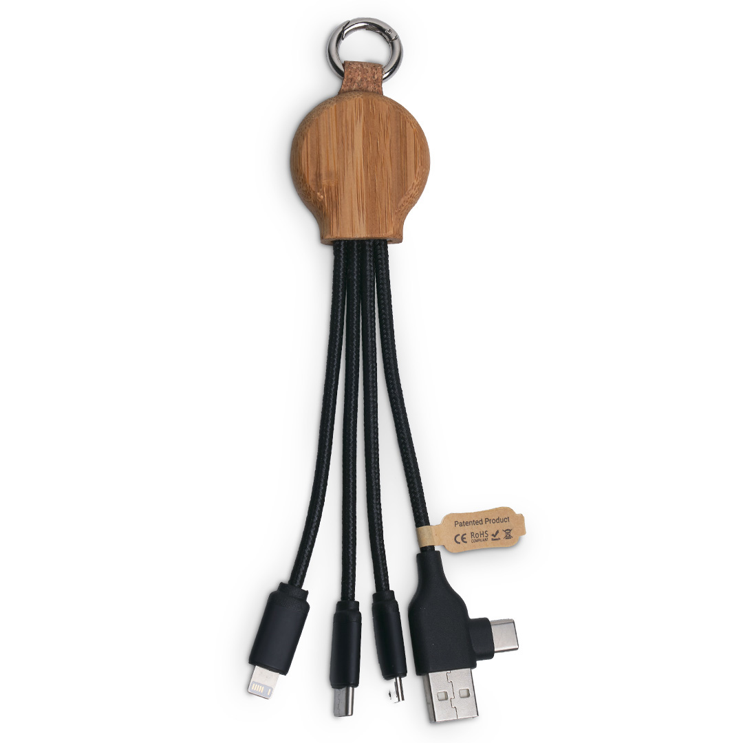 Bamboo LED Charging Cable with RPET cable