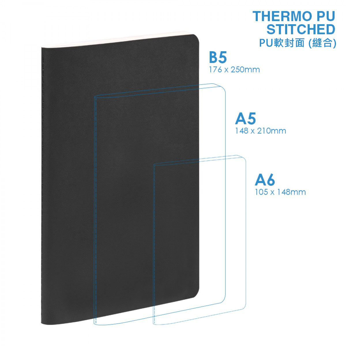 PU B5 Soft Cover (stitched) Notebook