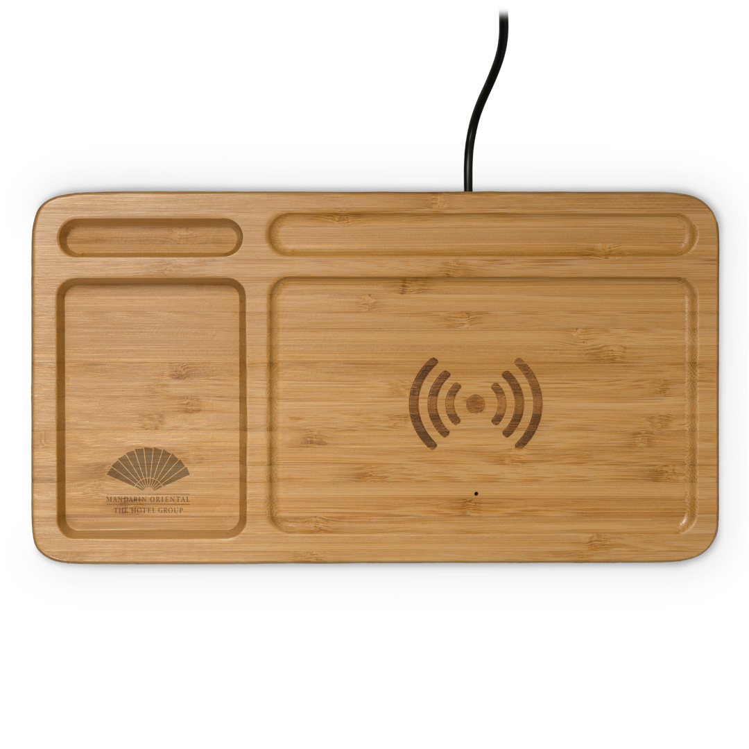 Bamboo wireless charging Desk